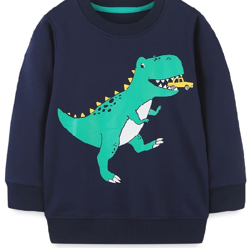 Vauvan Poikien Pullover Dinosaur Print Pitkähihainen Pyöreäkauluksinen Collegepaita Lasten Vaatteet