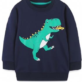 Vauvan Poikien Pullover Dinosaur Print Pitkähihainen Pyöreäkauluksinen Collegepaita Lasten Vaatteet