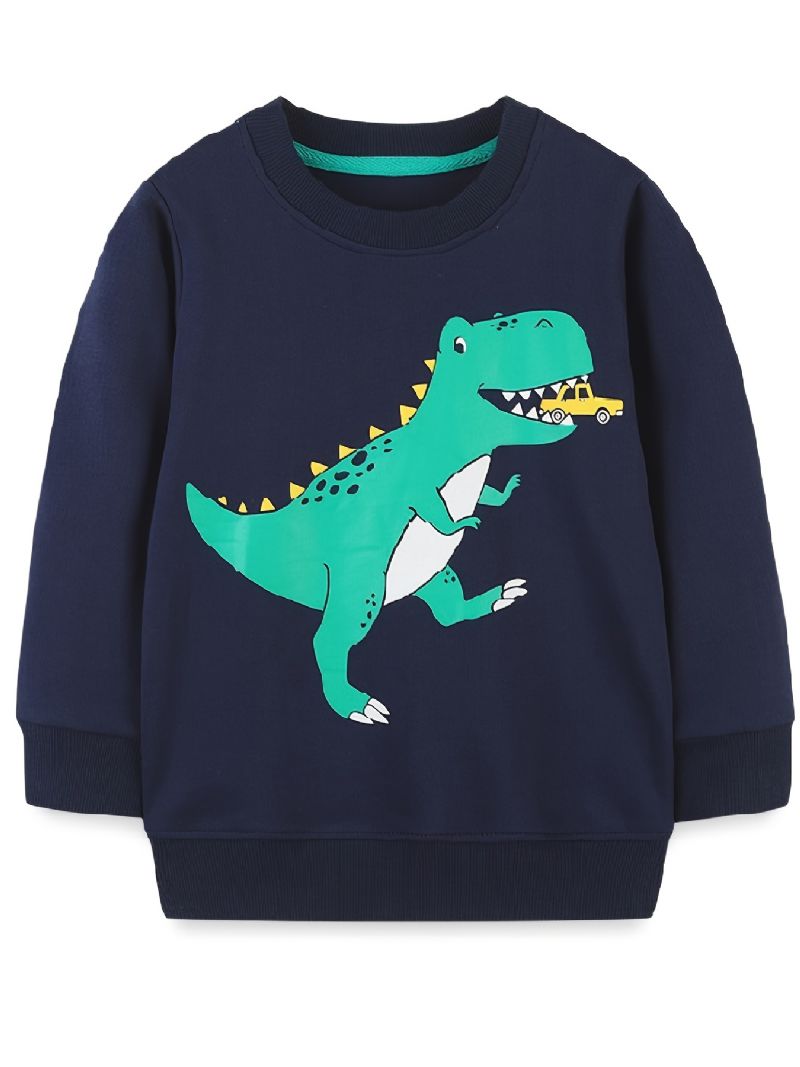Vauvan Poikien Pullover Dinosaur Print Pitkähihainen Pyöreäkauluksinen Collegepaita Lasten Vaatteet