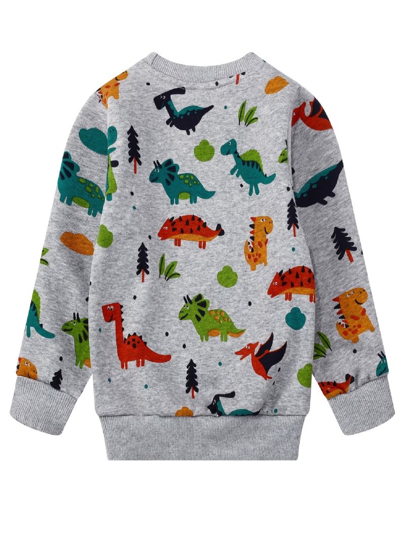 Vauvan Poikien Pullover Dinosaur Print Pyöreäkauluksinen Pitkähihainen Collegepaita Lasten Vaatteet