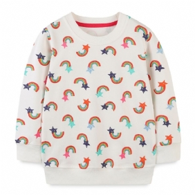 Vauvan Poikien Pullover Rainbow Print Crew Neck Pitkähihainen Collegepaita Topit Lasten Vaatteet