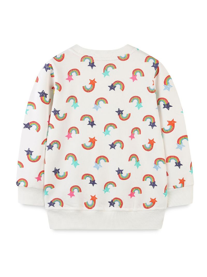 Vauvan Poikien Pullover Rainbow Print Crew Neck Pitkähihainen Collegepaita Topit Lasten Vaatteet