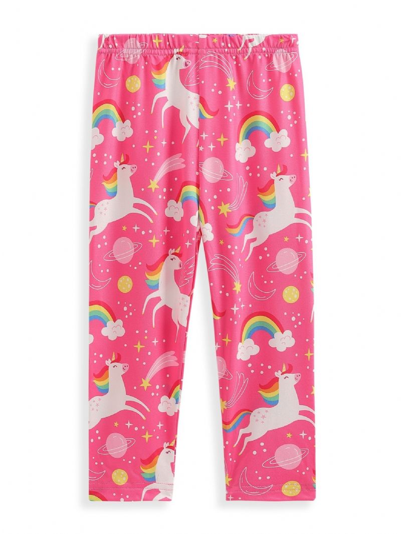 High Stretch Tyttöjen Sarjakuva Unicorn Leggingsit