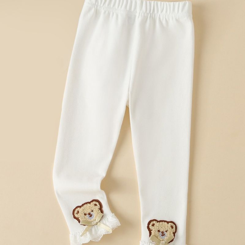 Toddler Tyttöjen Solid Pants Bear Leggings