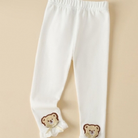 Toddler Tyttöjen Solid Pants Bear Leggings