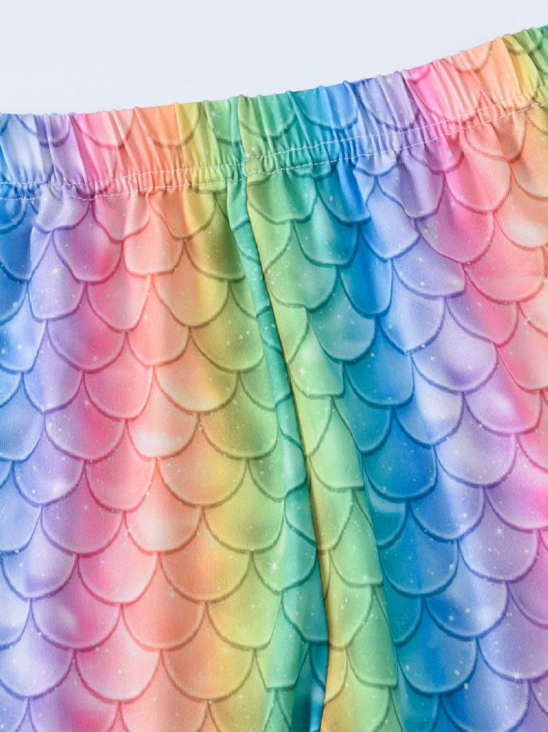 Tytöt Rainbow Mermaid Printed Leggingsit Jooga Housut Lasten Vaatteet