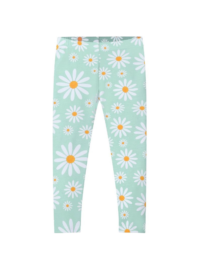 Tyttöjen Daisy Print Stretch Leggingsit