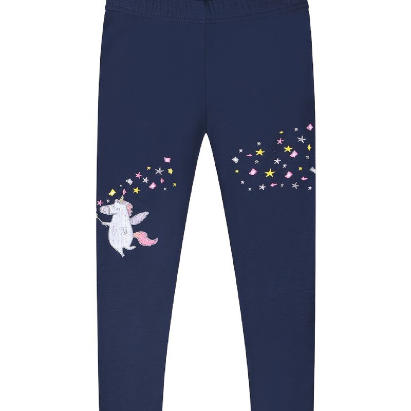 Tyttöjen Unicorn Print Stretch Leggingsit Lasten Vaatteet