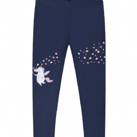 Tyttöjen Unicorn Print Stretch Leggingsit Lasten Vaatteet