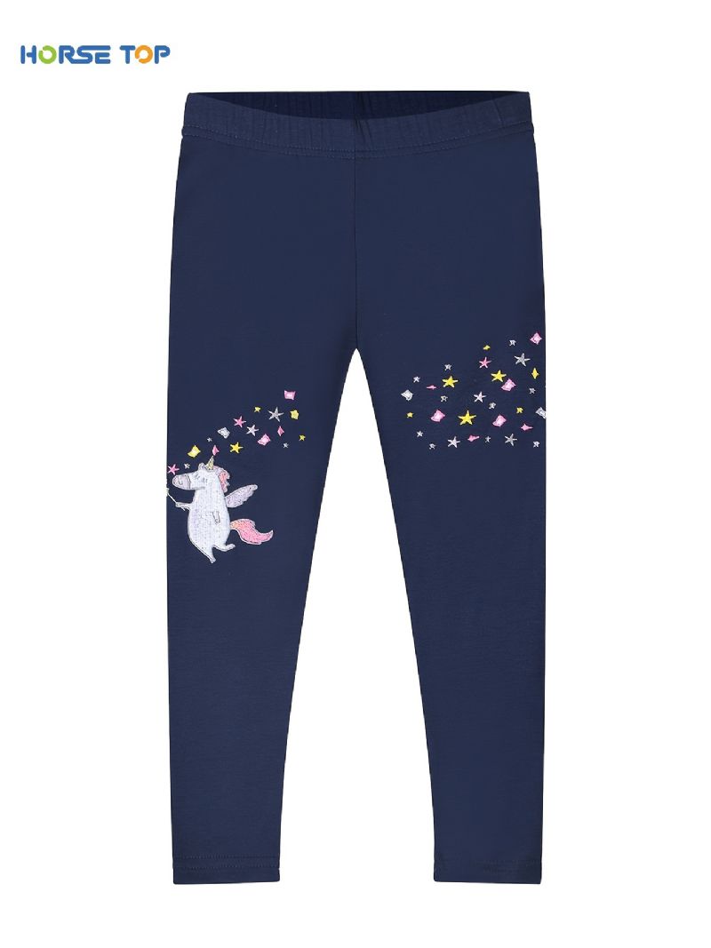 Tyttöjen Unicorn Print Stretch Leggingsit Lasten Vaatteet