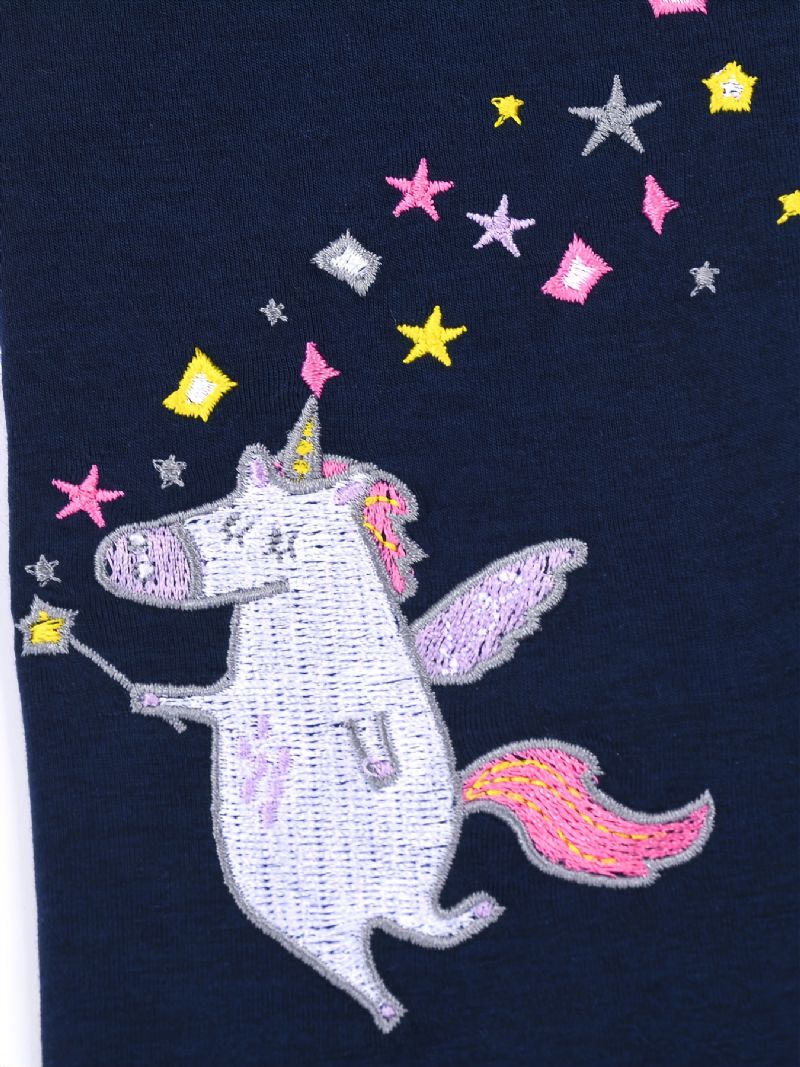 Tyttöjen Unicorn Print Stretch Leggingsit Lasten Vaatteet