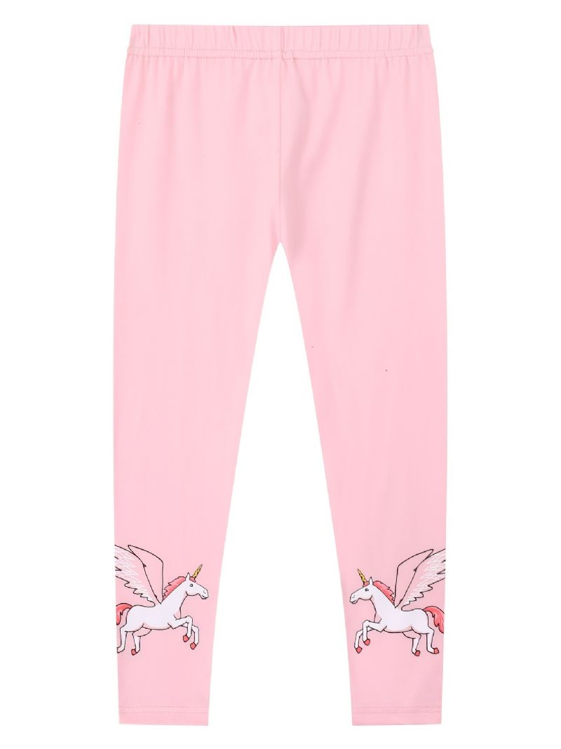 Vauvan Tyttöjen Stretch Pehmeät Leggingsit Unicorn Print Pants Lasten Vaatteet