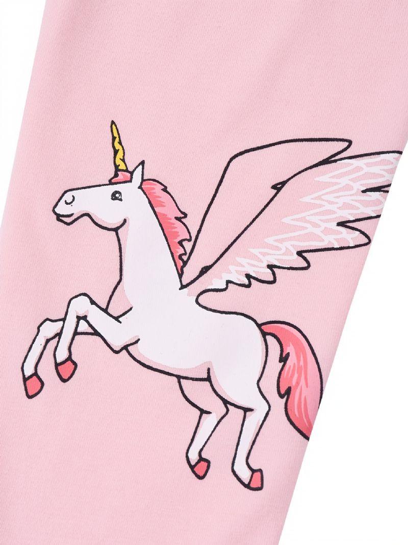 Vauvan Tyttöjen Stretch Pehmeät Leggingsit Unicorn Print Pants Lasten Vaatteet