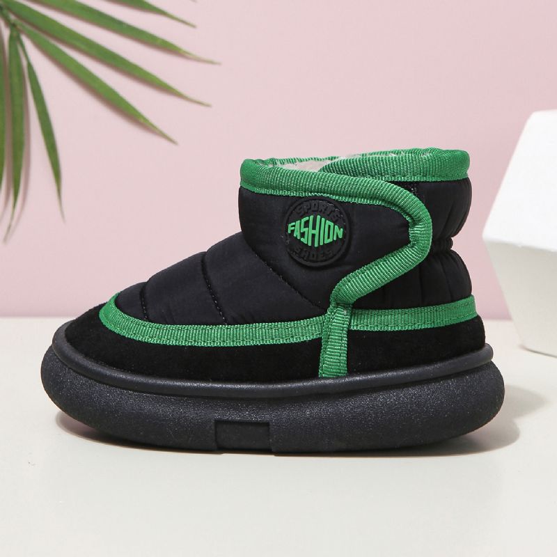 Poikien Casual Fleece Thermal Lumisaappaat Vedenpitävät Mukavat High Top Saappaat Talveksi