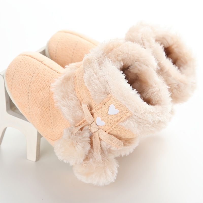 Vauvan Lämpimät Fleece-lumikengät Tarranauhalla Liukumaton Pehmeäpohjainen Taaperokengät Tytöille Pojille Talvi