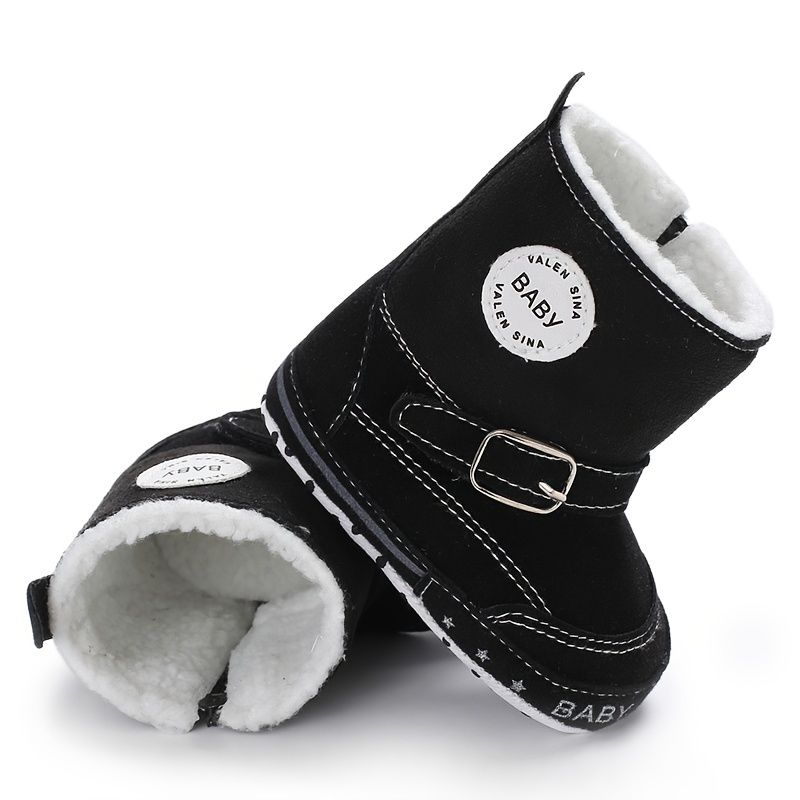Vauvan Tossut Pehmeäpohjaiset Liukastumista Estävät High Top Fleece Thermal Talvikengät First Walker Shoes Seimikengät Pojille Tytöille