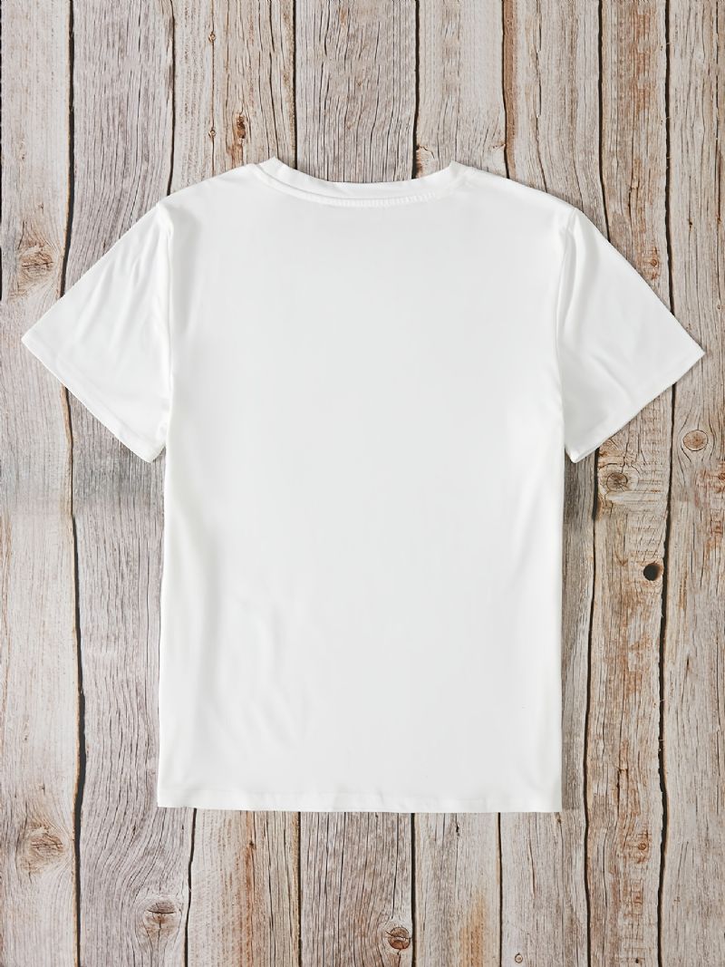 Fairy Tyttöjen Print Crew Neck T-paita Rento Löysä Lyhythihainen Muoti Kesä T-paidat Topit Naisten Vaatteet