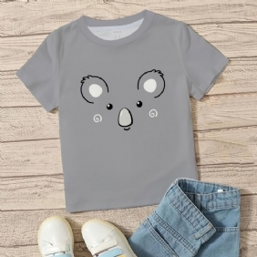 Poikien Pyöreäkaula Animal Print T-paita Lyhythihainen Lasten Vaatteet
