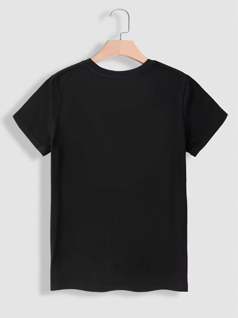 Rento 1972 Tyttöjen League Print Crew Neck T-paita Löysä Lyhythihainen Muoti Kesä T-paidat Topit Naisten Vaatteet