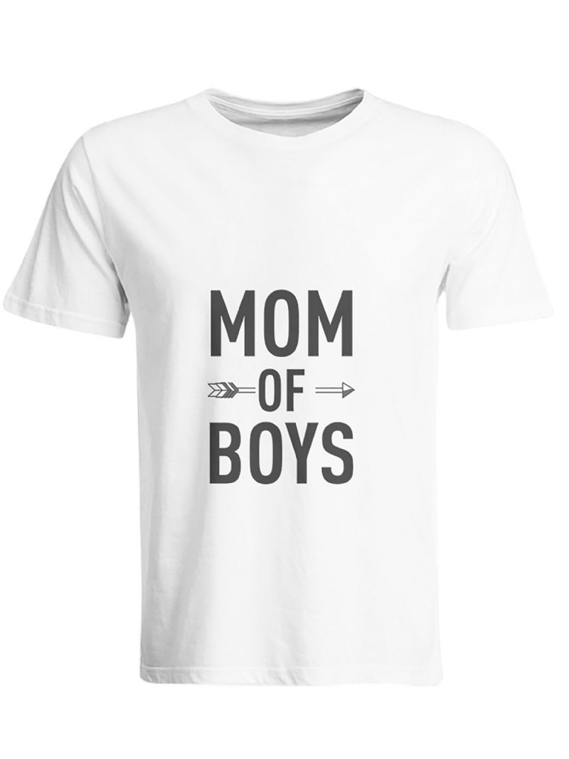 Rento Mom Poikien Kukkakuvioinen T-paita Söpö Crew Neck Löysä Lyhythihainen Muoti Topit Naisten Vaatteet