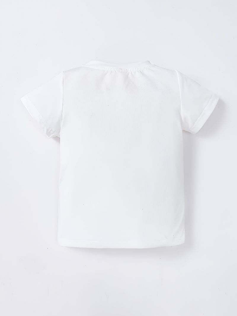 Taapero Vauvan T-paita Basic Yksivärinen Pyöreäpääntie Lyhythihainen Tytöt Pojat