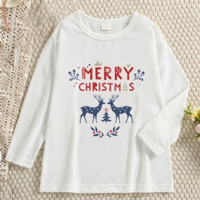 Toddler Tyttöjen Christmas Kukkakirjeprintti T-paita