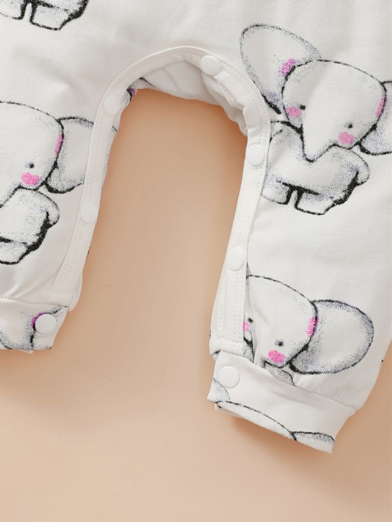 Tyttövauva Elephant Print Pitkähihainen Pusero