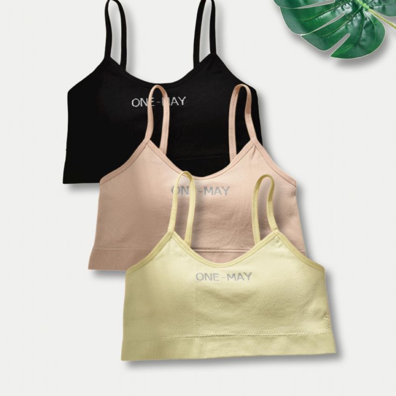 3 Kpl Tyttöjen Pehmeät Urheilurintaliivit Comfort Camisole Liivi Irrotettavalla Tyynyllä