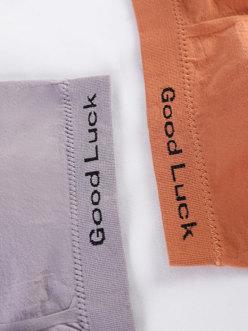 4 Kpl Tyttöjen Pehmeät Rintaliivit Good Luck Print Urheiluliivi Camisole Irrotettavalla Pehmusteella Lasten Alusvaatteet