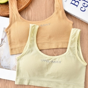 Tyttöjen Pehmeät Urheilurintaliivit Stretch Camisole Liivi Irrotettavalla Tyynyllä