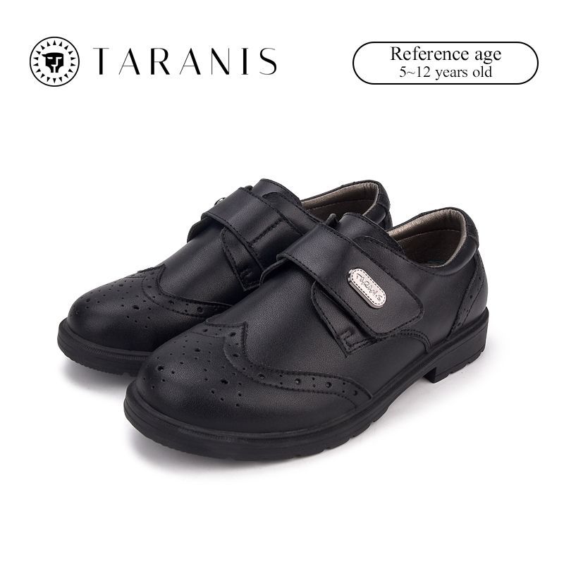 Pojat Classic Black Loafers Pehmeäpohjaiset Liukastumista Estävät Juhlat Koulupuku Oxford Performance Nahkakengät Lapsille / Isoille /