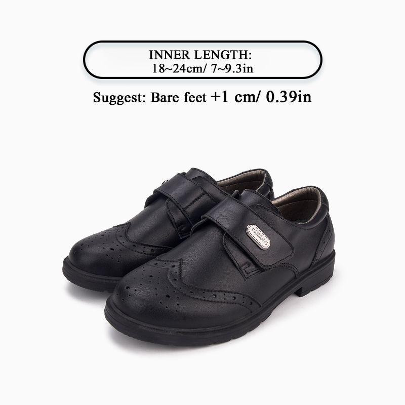 Pojat Classic Black Loafers Pehmeäpohjaiset Liukastumista Estävät Juhlat Koulupuku Oxford Performance Nahkakengät Lapsille / Isoille /