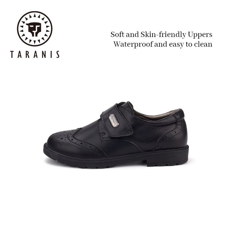 Pojat Classic Black Loafers Pehmeäpohjaiset Liukastumista Estävät Juhlat Koulupuku Oxford Performance Nahkakengät Lapsille / Isoille /