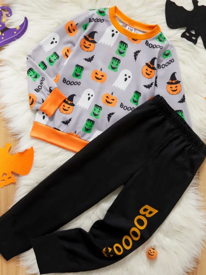 2kpl Poikien Halloween Casual Puku