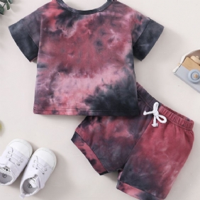 2kpl Poikien Tie Dye Lyhythihaiset Shortsit