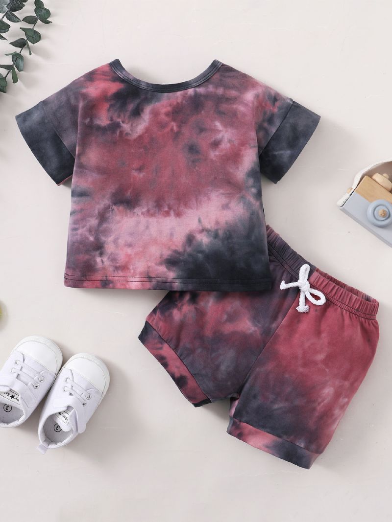 2kpl Poikien Tie Dye Lyhythihaiset Shortsit