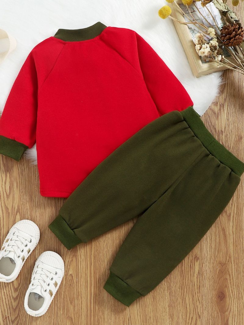 2kpl Toddler Poikien Pitkähihainen Urheilu Colorblock Setti