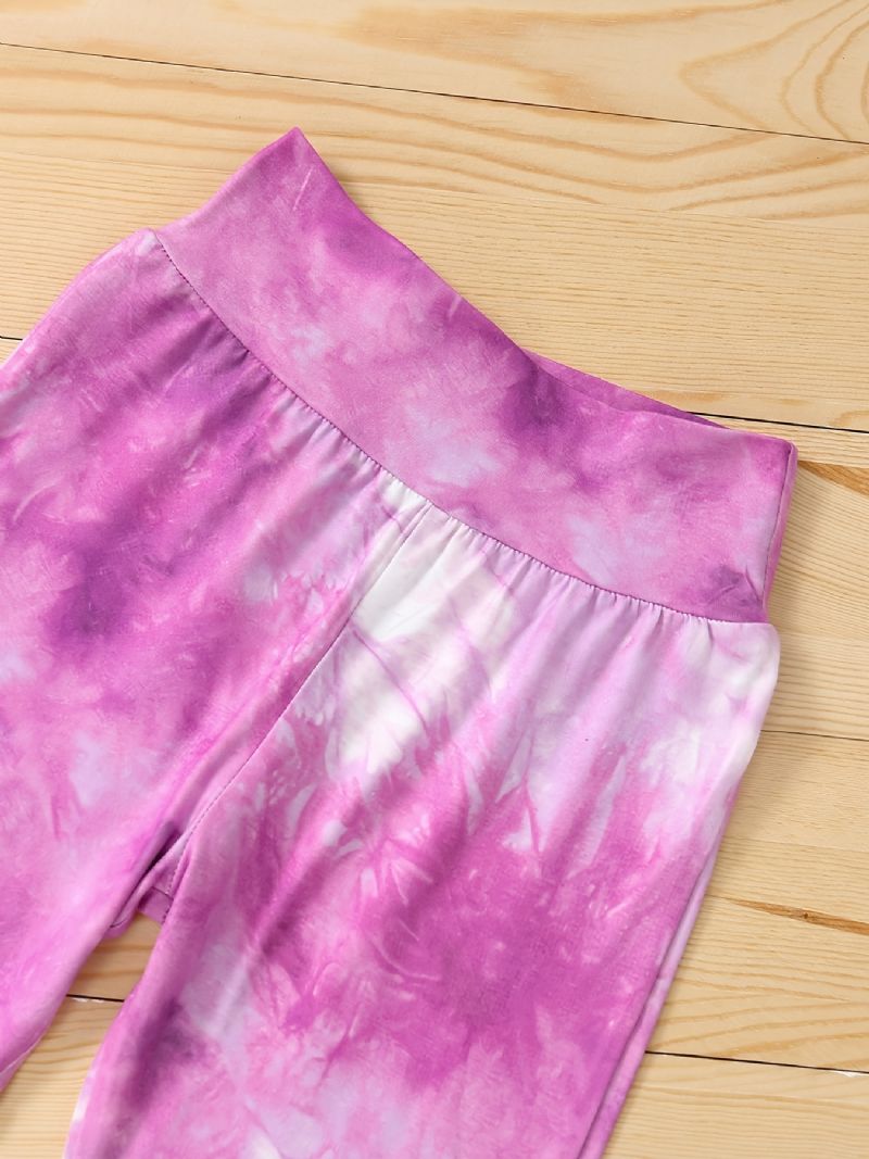 2kpl Tyttövauvojen Huppari Tie Dye Pitkähihainen Villapaita Ja Housutsetti