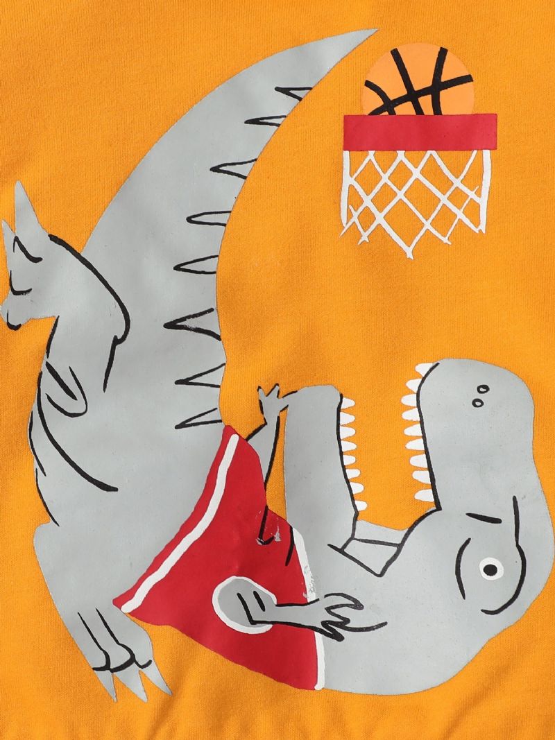 2kpl Vauvan Poikien Dinosaur Print Cartoon Casual Set