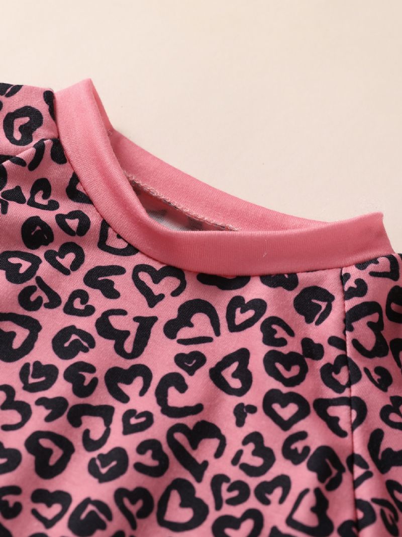 3 Kpl Tyttöjen Love Print Pink Setti