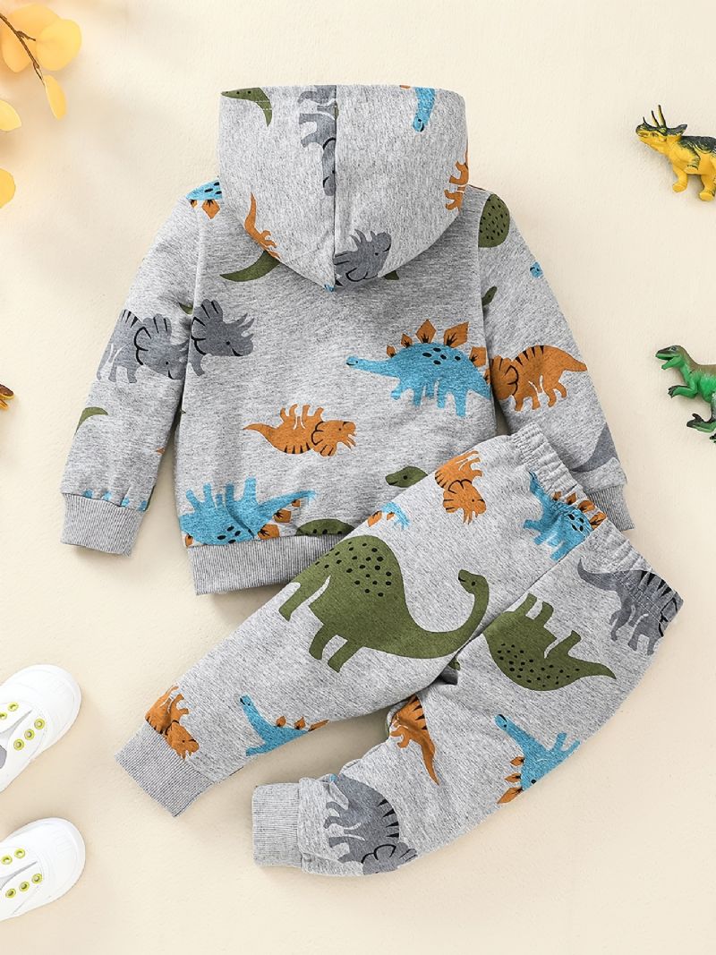 Poikien Dinosaur Print Pullover-huppari + Housutsetti Vauvan Vaatteet