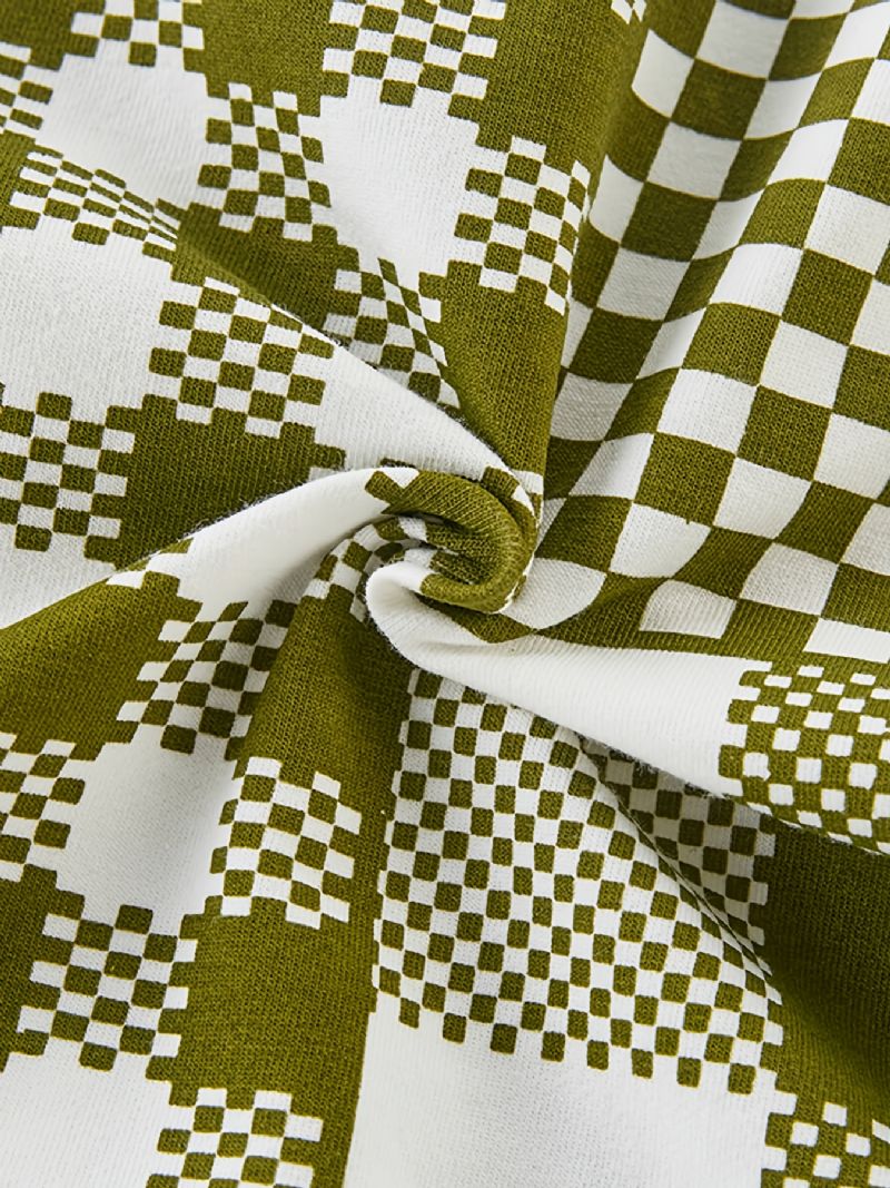 Poikien Ruudullinen Patchwork-neulepusero + Housutsetti Vauvanvaatteet