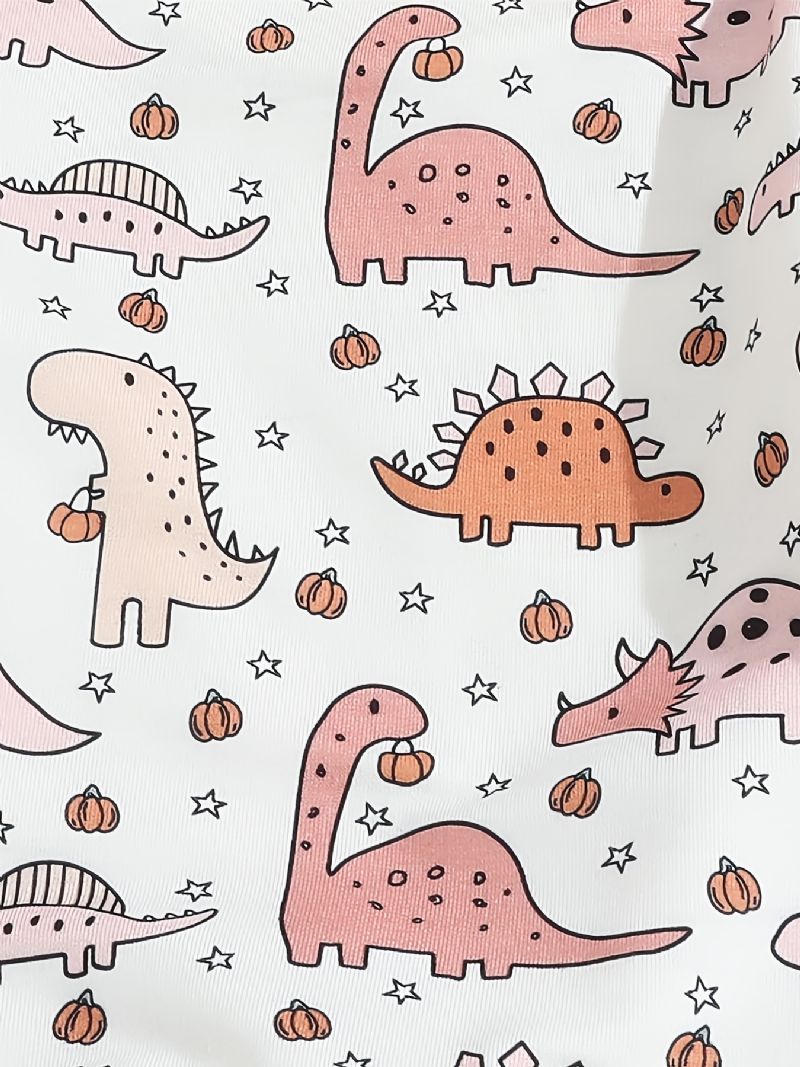 Toddler Vauvan Pullover Dinosaur Print Pitkähihainen Pyöreäkaulapusero Toppi & Housut Pojille Tytöille Lasten Vaatteet