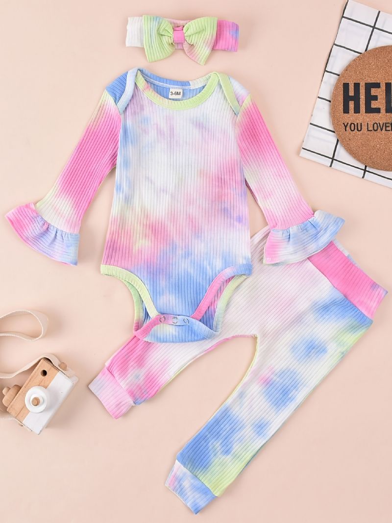 Tyttöjen Tie Dye Pitkähihainen Body-housusarja