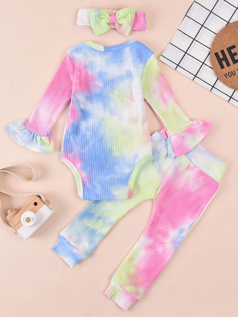 Tyttöjen Tie Dye Pitkähihainen Body-housusarja