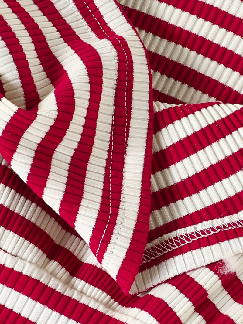 Tyttövauva Stripe Stretch Pitkähihaiset Pyöreäpääntiehousut