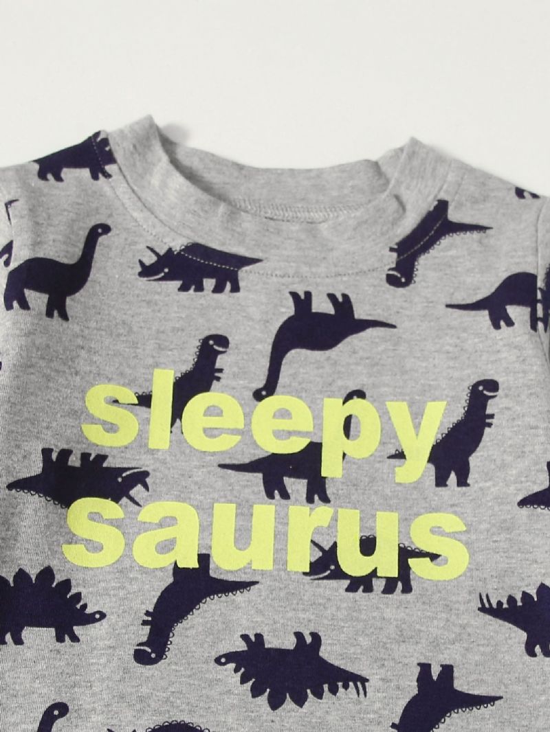 Vauvan Casual Sarjakuva Dinosaur Printed Collegepaita Housut Setit