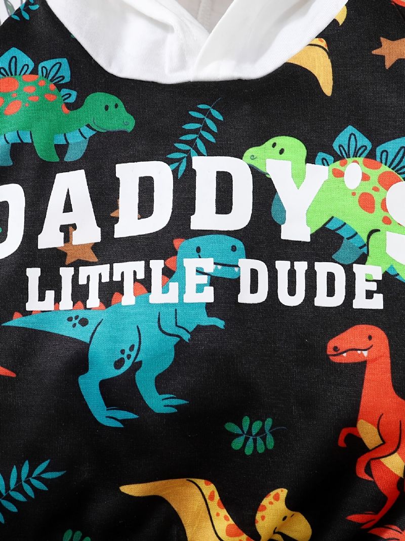 Vauvan Poikien Dinosaur Pattern Huppari Ja Yhteensopivat Housut. Vaatteet
