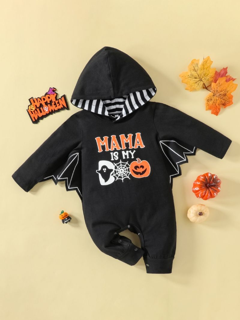 Vauvan Poikien Halloween Pumpkin Romper Haalari Jossa On Siivet