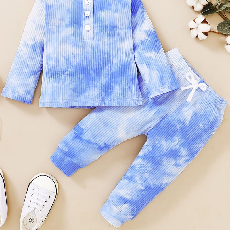 Vauvan Poikien Set Winter Casual Tie Dye Cotton Pitkähihainen Setti